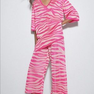 Zara Pink Zebra Coord Tunic Set (Medium)